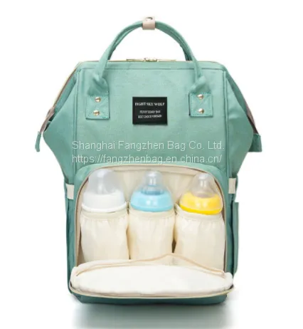 Chinese Manufacturer High Quality Polyester Portable Baby Mommy Diaper Backpack With Stroller Hook photo-3