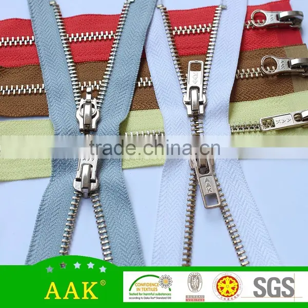 #5 Light Gold Teeth Double Slider Open End Luxury Zippers photo-3