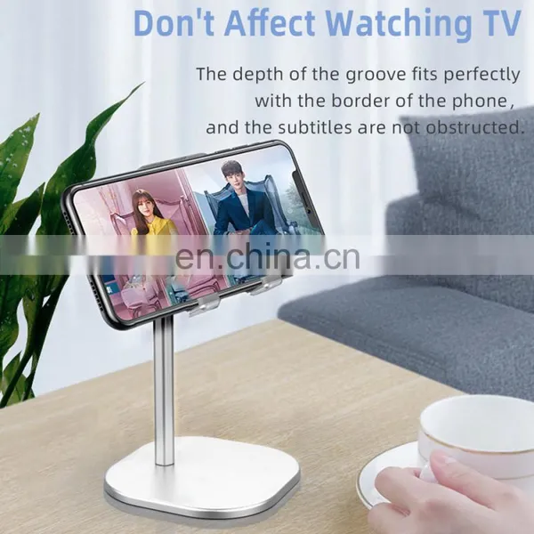 Portable Silicone Aluminum Universal Tablet Phone Holder Desk Stand For Cell Phone Table Holder photo-4