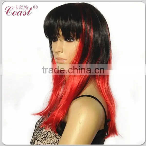 Cheap Fashion Design Synthetic Red and Black Hair photo-3