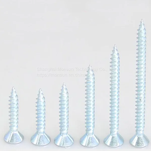Chipboard Screw C1022 Steel Fiberboard Screws Zinc Wood Screws With 4/6 Nibs Under Head photo-2