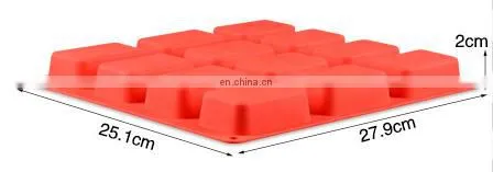 High Quality 6 Cavity BPA-free Rectangular 3D Handle Handmade Bread Cake Silicone Soap Mold photo-2