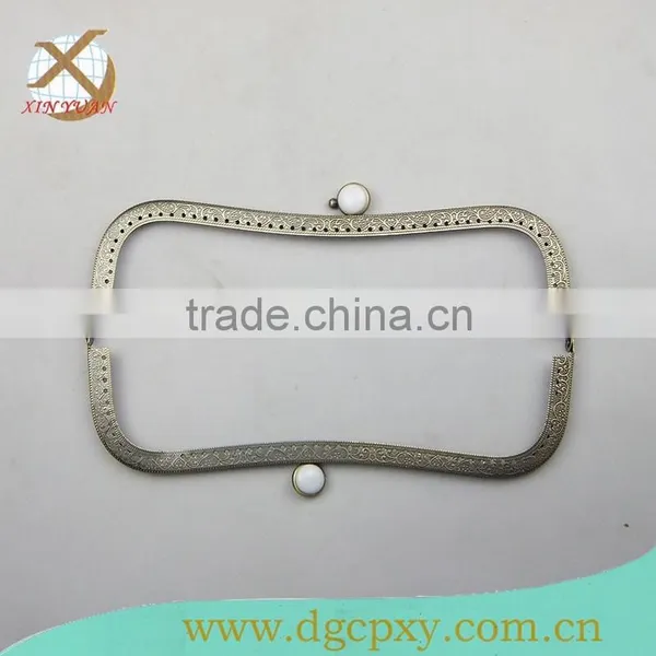 2015 Newest Metal Frame for Purse Bags With Coins White Gems photo-2