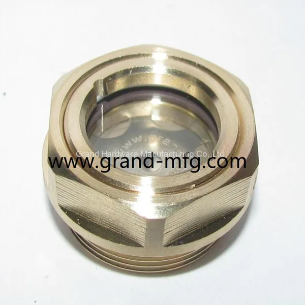 Male NPT 1 1/2 Inch Brass Oil Level Sight Plugs Compressor Oil Sight Glass 1/2