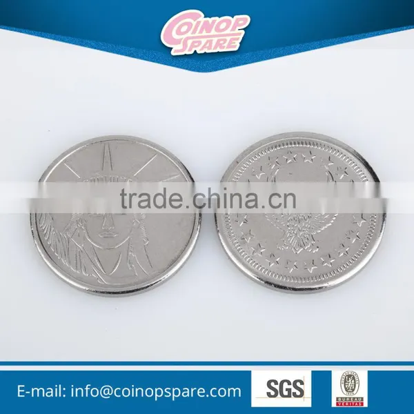 Creative Design High Quality RoHS Gold, Silver Vending Game Machine Token photo-5