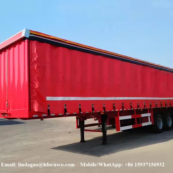 Side Curtain Trailer | Curtain Side Trailer,Commercial Vehicle Curtain Sider Trailer Curtainsider Semi-Trailer for Pellets Goods Transport photo-3