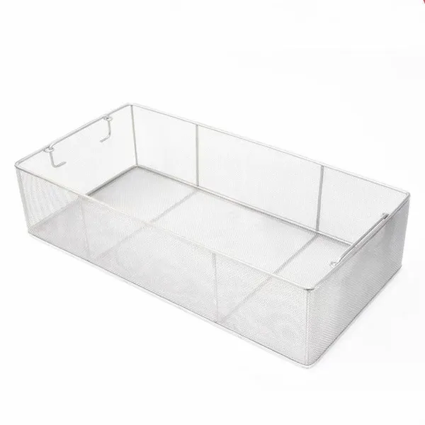 Customized 304 Stainless Steel Ultrasonic Cleaning Wire Mesh Basket photo-2