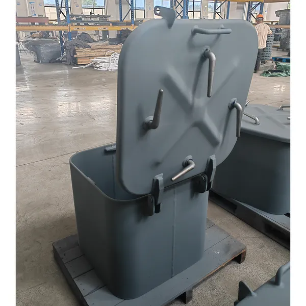 Steel 12V Hatch Cover for Boat Yacht Marine Anti-Corrosive Grey Weather-Tight Inspection Access photo-3