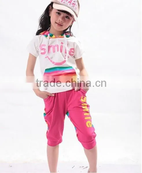 2015 Children Sports Wear Plain T-Shirt and Sport Pants / Wholesale Clothing Made in China Jiangxi photo-6