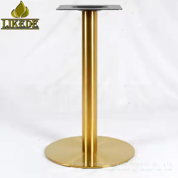 High Quality Brushed Titanium Golden Table Base Stainless Steel Copper Chrome Coffee Table Legs Made of Premium Metal photo-3