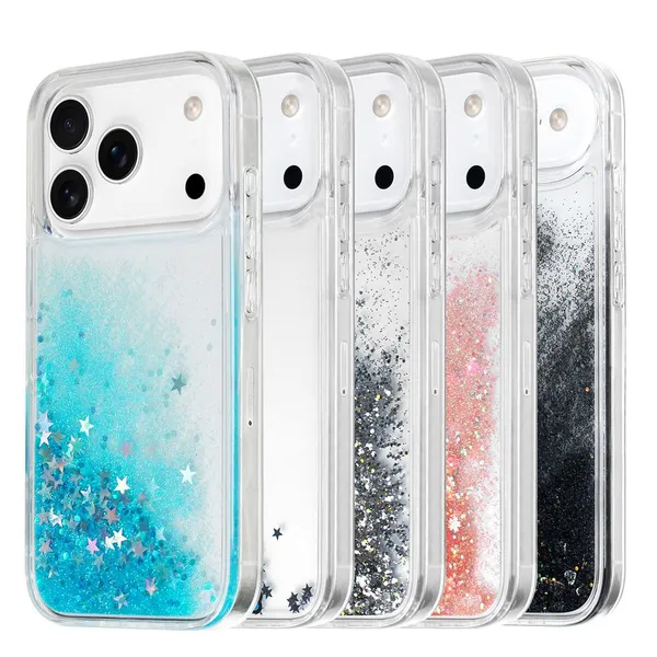 Custom Phone Case for IPhone 13 14 15 16 17 Pro Max Liquid Quicksand Mobile Back Cover photo-3