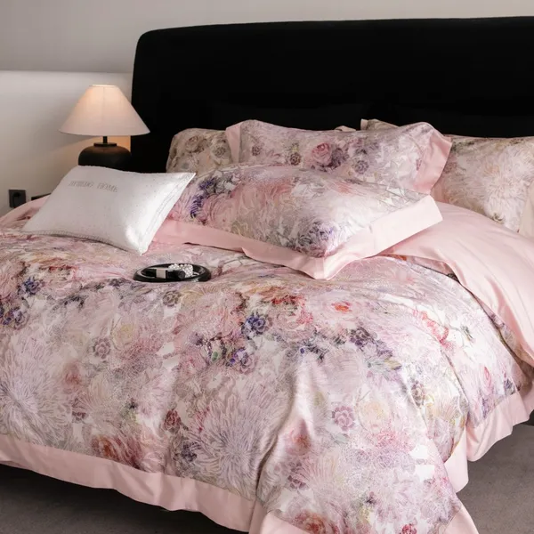 Skin-Friendly 100% Cotton Queen 4-Piece Set, Machine Washable Durable Bedding Collection photo-2