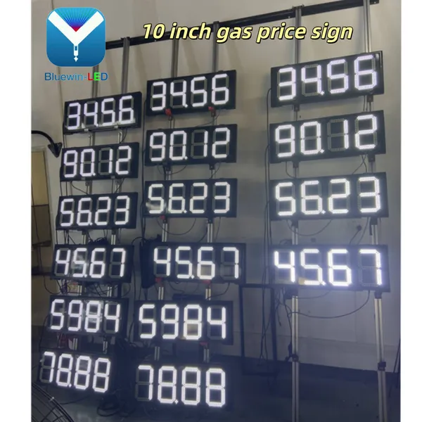 Waterproof Bluewin-LED 12 Inch 7 Segment Led Display Screen Gas Station Price Sign Board photo-3
