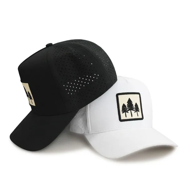 Custom Waterproof Laser Cut Perforated Outdoor Hat New Design Sports Cap Breathable Quick Dry Camping Cap photo-4