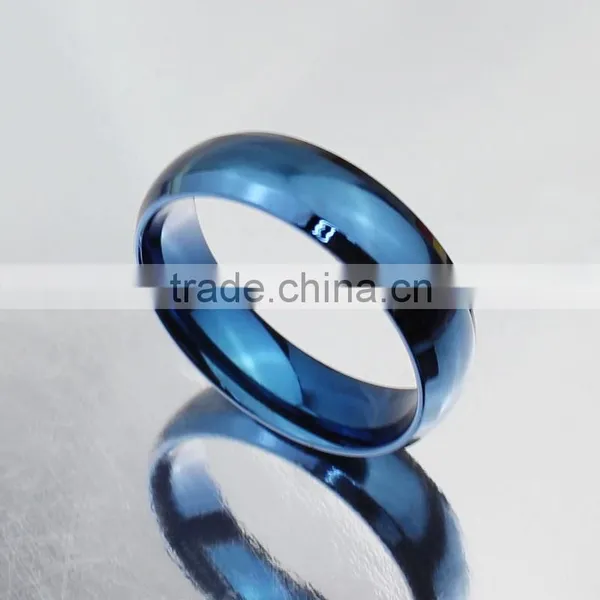 Blue Color Titanium Stainless Steel Ring photo-4