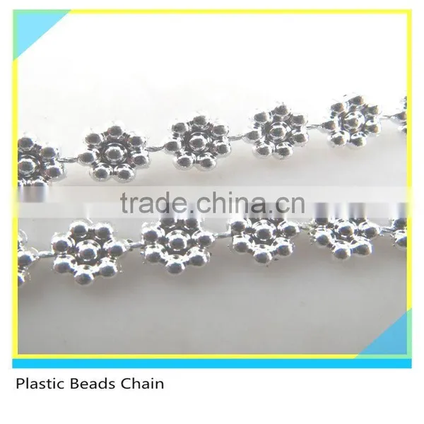 Silver Crystal Rhinestone Trimming Sew on Plastic Material Square 10 Yards 1 Card photo-5