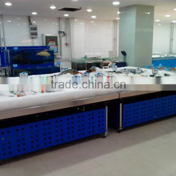 APEX Custom Make Stainless Steel Ice Fresh Fish Refrigerated Table Top Display/seafood Display Cooler/fish Display Refrigerator photo-3