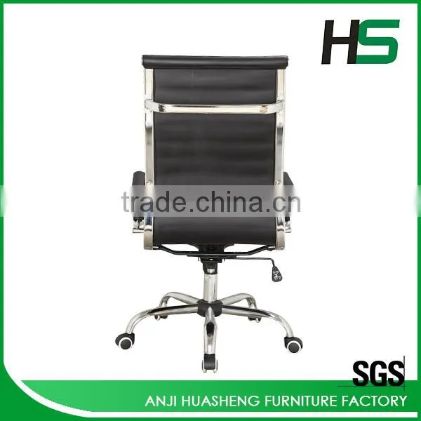 High Back Black PU Leather Dining Chair photo-4