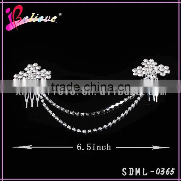 Hair Accessories Wholesale Crystal Bling Bling Hair Chain,indian Bridal Hair Jewelry photo-2