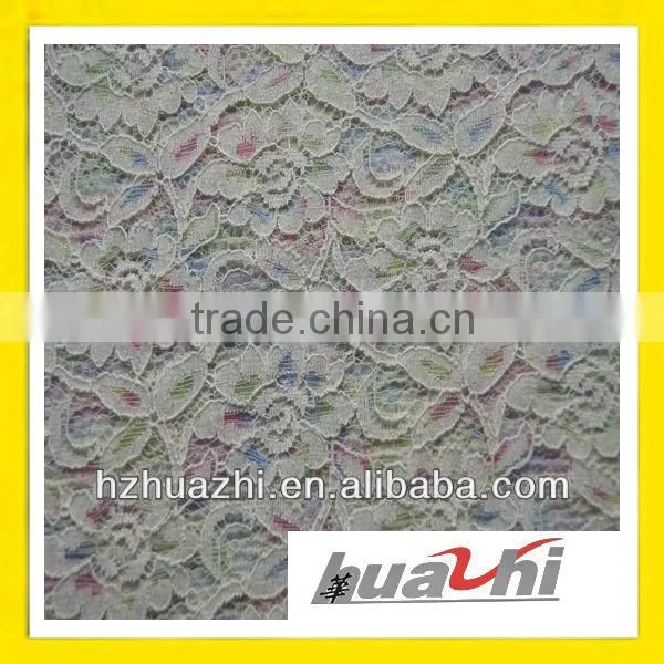 Colorful Embroidered Organza Fabric