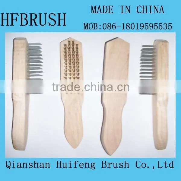 Handle Brass Wire Wooden Brush