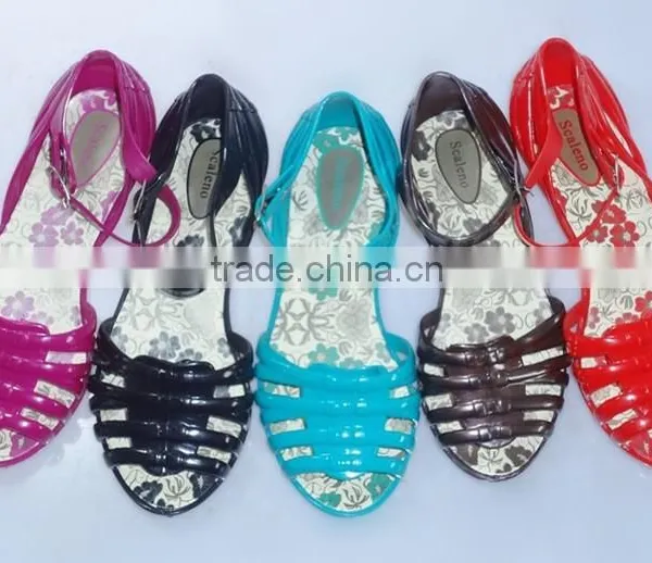 2015 Popular Design Pvc Crystal Kids And Ladies Sandals photo-3