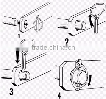 Manufacturer Price Nickel Plated O Shape Linch Pin Hitch Pin Clip Single Winded Rigging Hardware 11mm photo-4