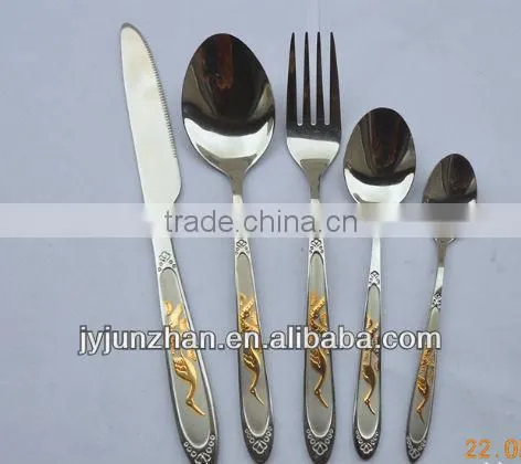 SS Flatware Set of 24pcs With 24K True Gold and Swan on the Handle photo-6