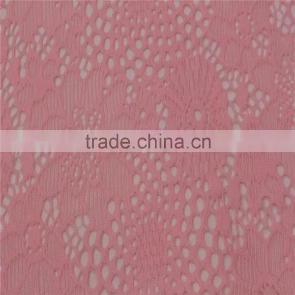 China Textile Manufactures Supply Fashional Jacquard Nylon Stretch Lace Fabric photo-3