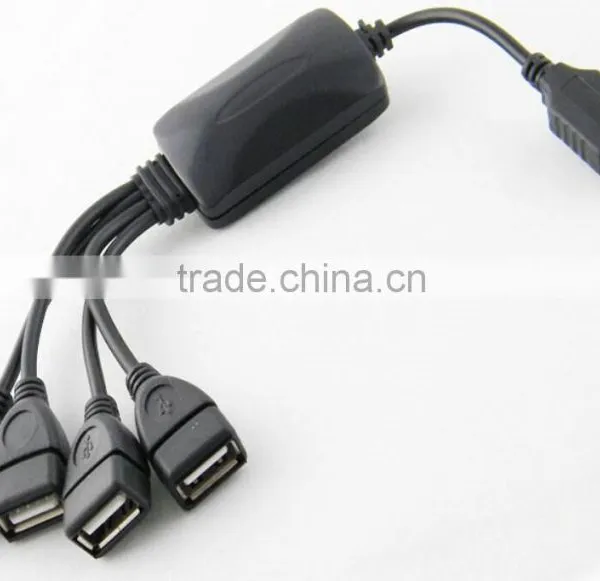 .com China Wholesale4 Port Mini USB 2.0 Hub For Laptop PC High Speed 480Mbps Black photo-4