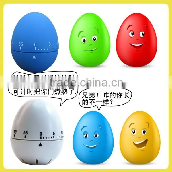 Novelty & Cute Colorful Egg Mechanical Kitchen Timer photo-3