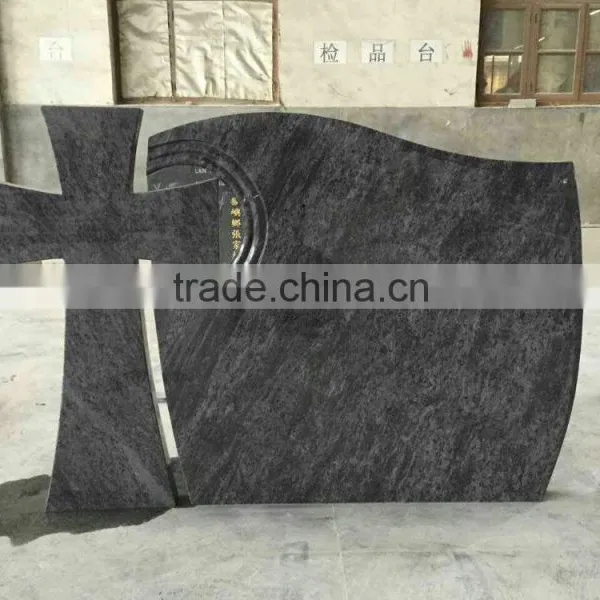 Bahama Blue Granite Headstone Granite Tombstone Design Quality Choice photo-6