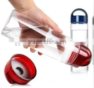 700ml Tritan Plastic Fruit Infuser Water Bottle Red Fruit Cup