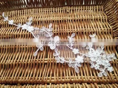 Extra Large Crocheted Lace Applique For Bridal,Lace Applique Patch