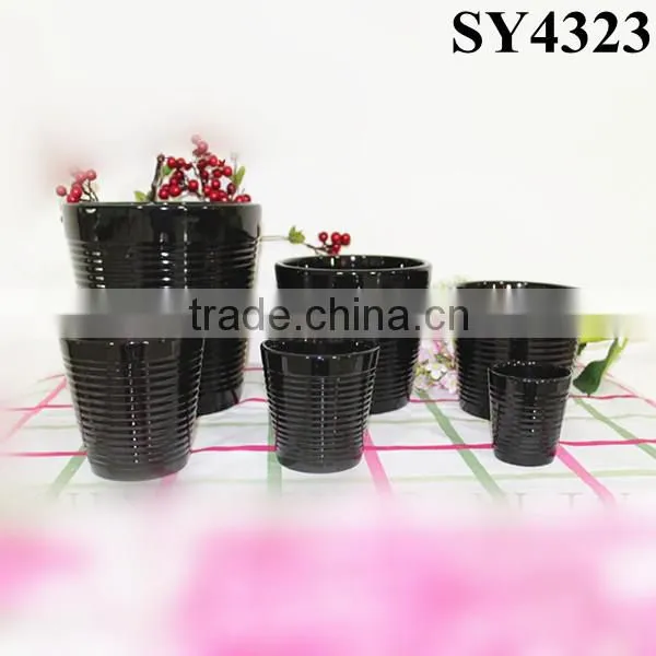 Hotsale Silver Round Ceramic Indoor Flower Pot Wholesale photo-3