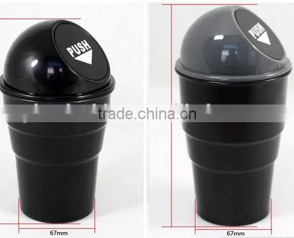 HOT Round Plastic Mini Smart Car Dustbin With Cover photo-4