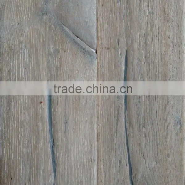Ammonia Smoked White Oak Wood Floor Distressed Flooring photo-2