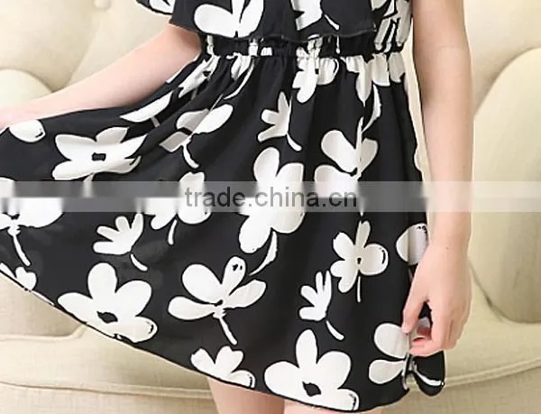 2015 New Fashion Children Girl Flower Dress photo-4