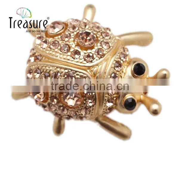Best Price Jewelry Ladybug Golden Alloy With Rhniestone Brooch Jewelry photo-2