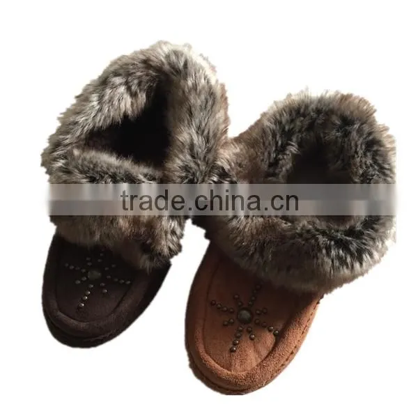 European Style Lady Ankle Snow Boot With Faux Fur Cover photo-2
