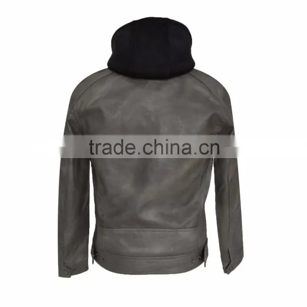 Men Garment Men Clothing PU Jacket 2016 photo-3