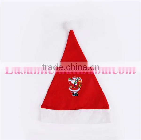Christmas Supplies Cheap Wholesale Cute Santa Claus Logo Christmas Hat Plain 2015 photo-5