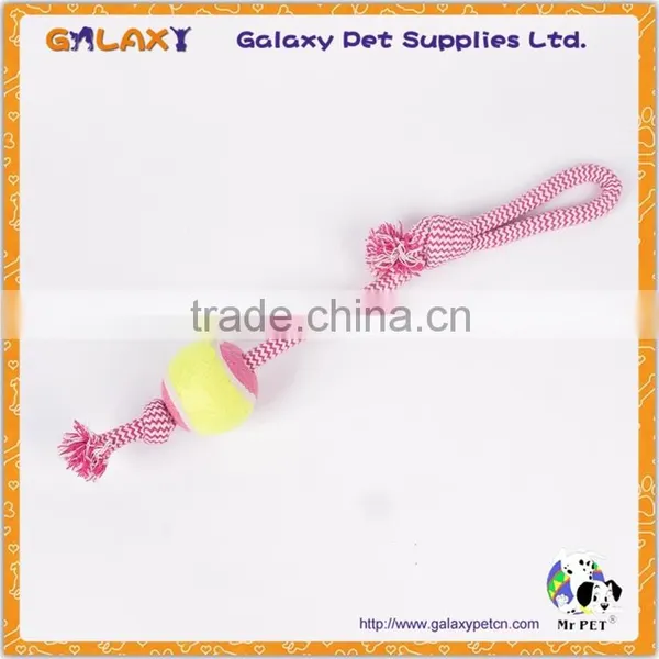 R33101 China Wholesale Dog Training Dog Rope Toy With Dog Tennis Ball Toy