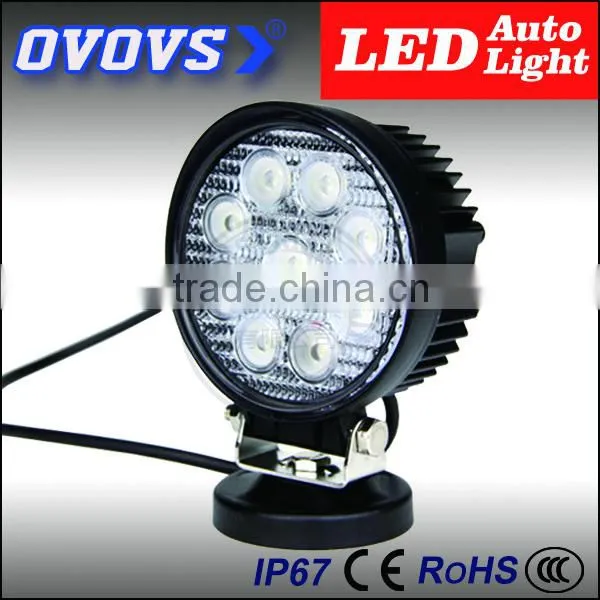 Excellent Round 12 Volt 27w Led Work Light With Magnet for Truck, Tractor, Suv photo-6