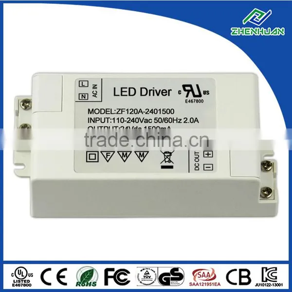 Zhenhuan Brand Done Led Driver 24v 1.5a for Ceiling Light photo-2
