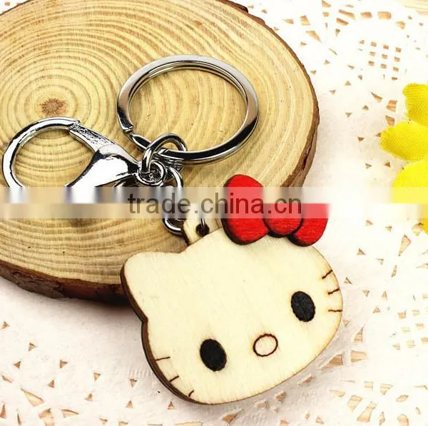 HelloKitty Wood Key Chain/creative Wood Key Chain photo-3