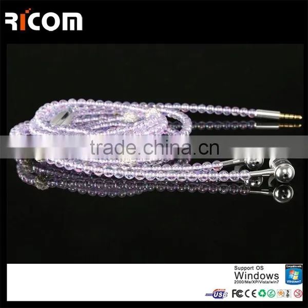 Fashionable Design Necklace Pearl Earphone,Pearl Headset,Pearl Headphone for Gift,promotion and Retail---EO3007 photo-5