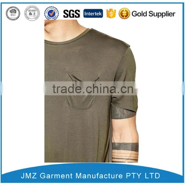 High Quality Customized Drape t Shirt With Asymmetric photo-3