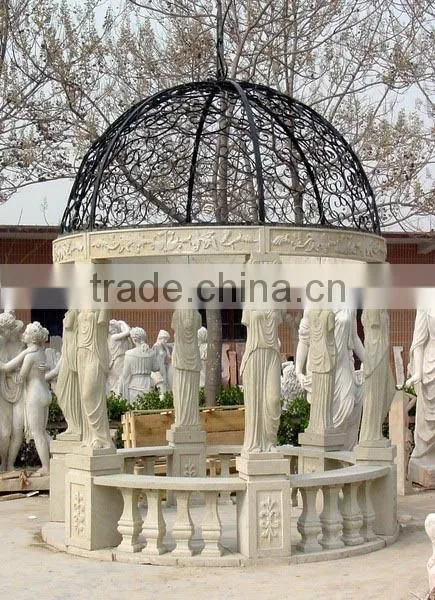 China Competitive Price Natural Stone Angle Wings Pavilion Design for Landscape photo-4