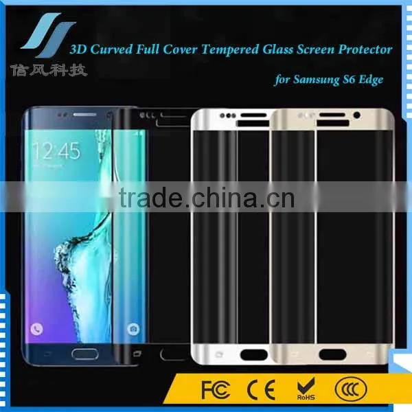 Transparent 3D Curved Full Cover Tempered Glass for S6 Edge photo-6